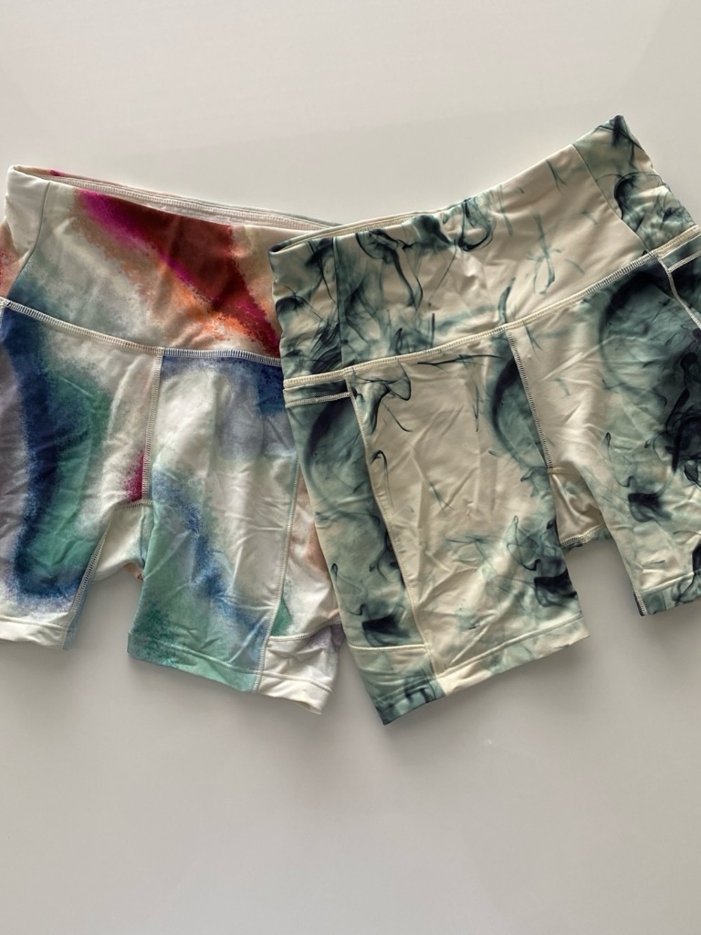 CALIA Athletic Tie-Dye High-Waist Women's Bike Shorts Multicolor